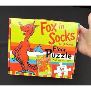 New Fox in Socks Floor Puzzle By Dr Seuss 48 Pieces 22.5 By 36 Inches 2008